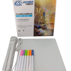 PIZARRA ACRILICA CON LUZ 20X35 LAMBO TECH